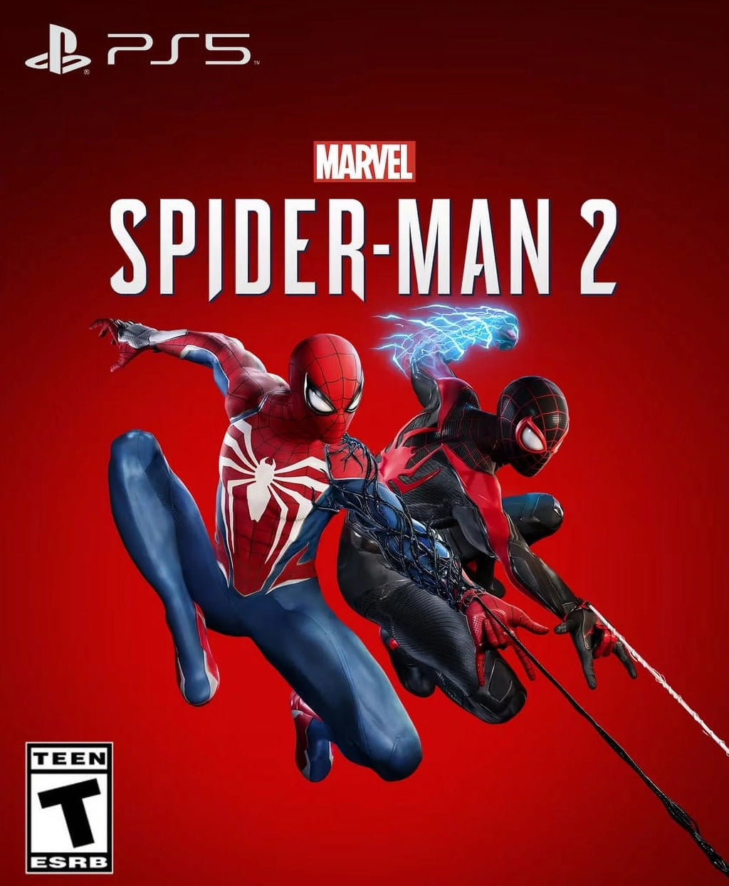 PlayStation 5 Slim Disc 2TB SSD Marvel's Spider-Man 2 Bundle with Two DualSense Controllers and Mytrix Hard Shell Case S612