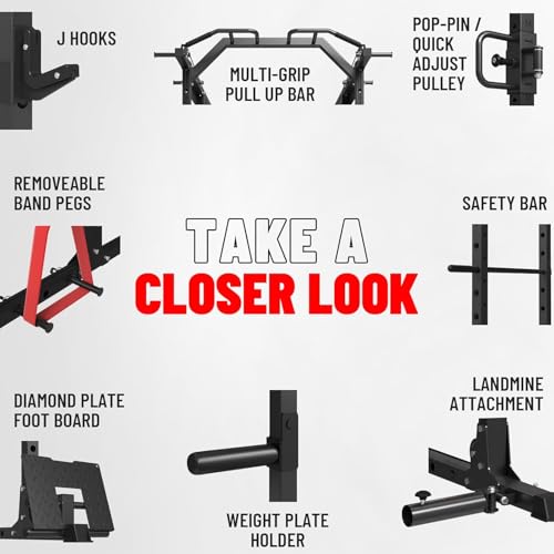Mikolo Power Cage with Cable Crossover and LAT Pull Down System, 1500LBS I14340