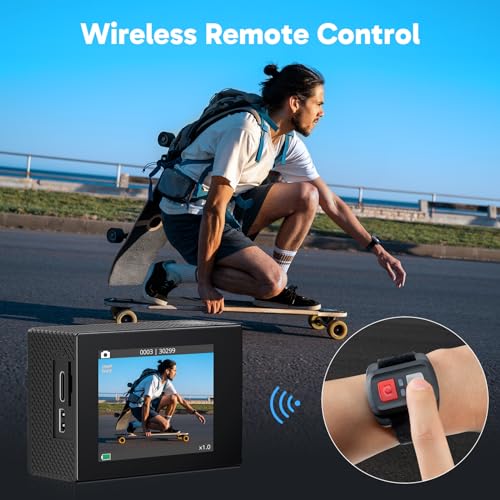 AKASO EK7000 4K30fps Action Camera with 128GB MicroSDXC Card Bundle N9066