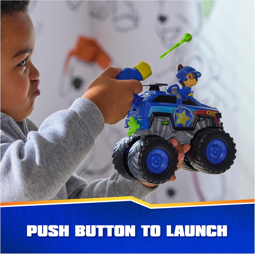 Paw Patrol Rescue Wheels Chase’s Cruiser Toy Truck with Projectile Launcher and Action Figure M1412