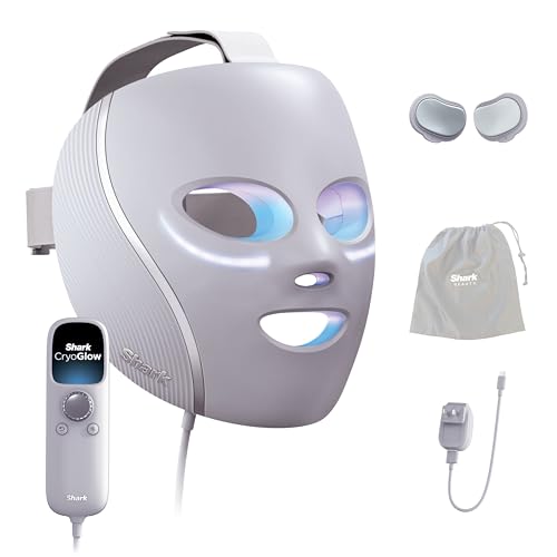 Shark CryoGlow LED Face Mask with Red & Blue Light Therapy, FW312 W545