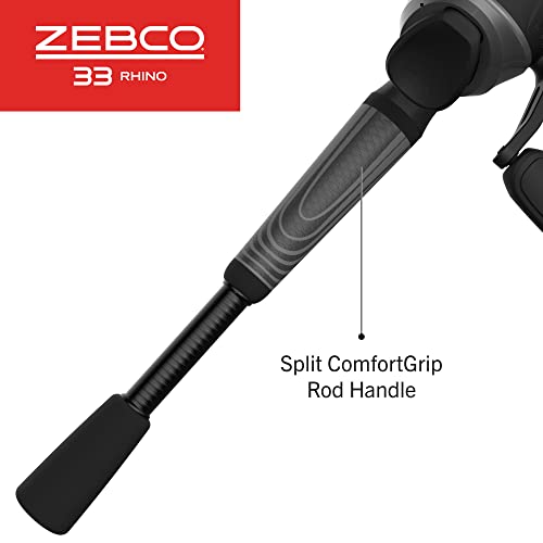 Zebco 33 Rhino Tough Spincast Reel and 2-Piece Fishing Rod Combo Y329303