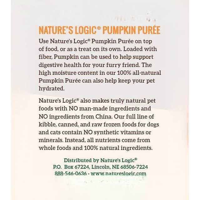 Nature's Logic Pumpkin Puree Dog & Cat Food Supplement J81978