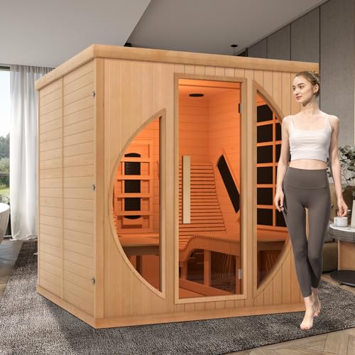 Full Size Portable Steam Saunas for Home Spa, Full Body Sauna Tent for Relaxation, 1500W & 4L Sauna Steamer Machine, Remote Control, Foldable Chair (Black)