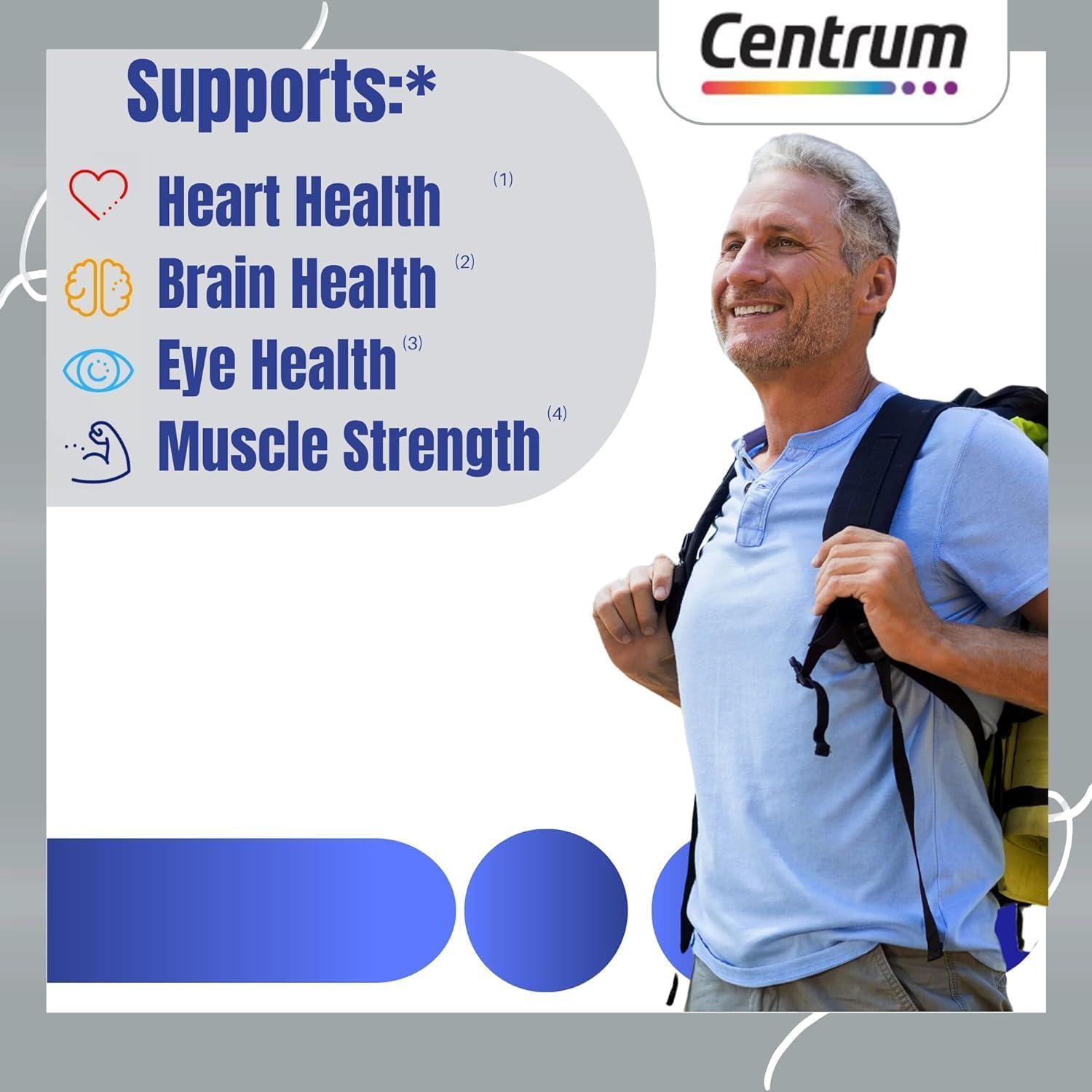 Centrum Silver Men 50+ Multigummies Multivitamin Supplement, Assorted Fruit, 140 Count H5541