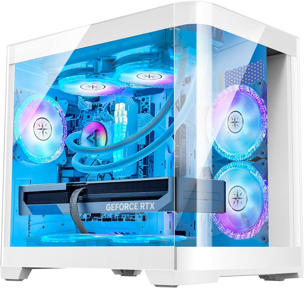 Poseidon White Gaming PC Desktop - AMD Ryzen 7 5700X, RX 6500 XT, 1TB SSD, 32GB RAM P119223