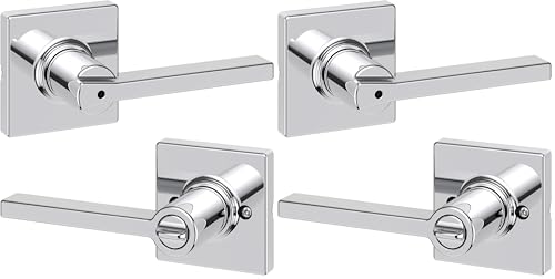Kwikset Casey Interior Privacy Door Handle with Lock 10 Pack, Matte Black G103018