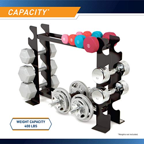 Marcy Weight Storage Organizer Rack for Dumbbells, Kettlebells & Plates W39798