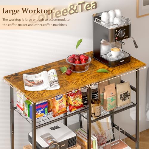 Microwave Cart with Adjustable Shelf and Wheels P795