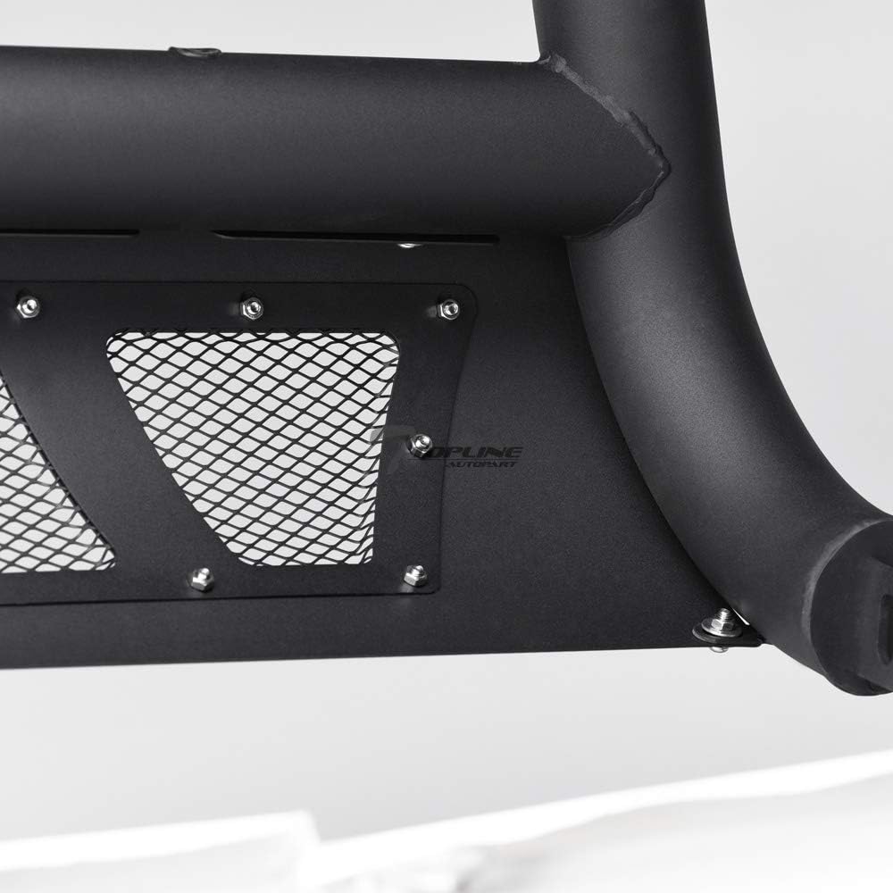 Matte Black Studded Mesh Bull Bar Front Bumper Grille Guard with Skid Plate for Toyota 4Runner X925