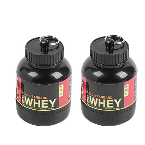Protein Powder and Supplement Funnel Keychain - Protein Powder Container with Durable Key-Chain Portable to-Go Container for The Gym, Workouts, Fitness, and Travel (2)