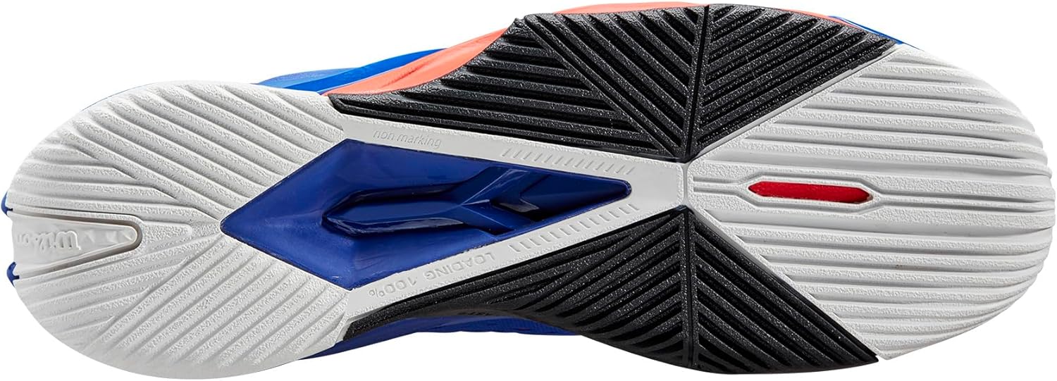 Wilson Rush Pro Tour Mid Men's Tennis Shoe, Blue/Black/Poppy Red, Size 10 US L104877