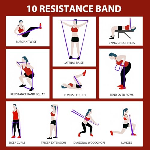 LEEKEY Resistance Bands with Handles and Door Anchor for Home Workouts O73971