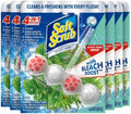 Soft Scrub 4-in-1 Rim Hanger Toilet Bowl Cleaner, Alpine Fresh Mint with Bleach, 6 Count