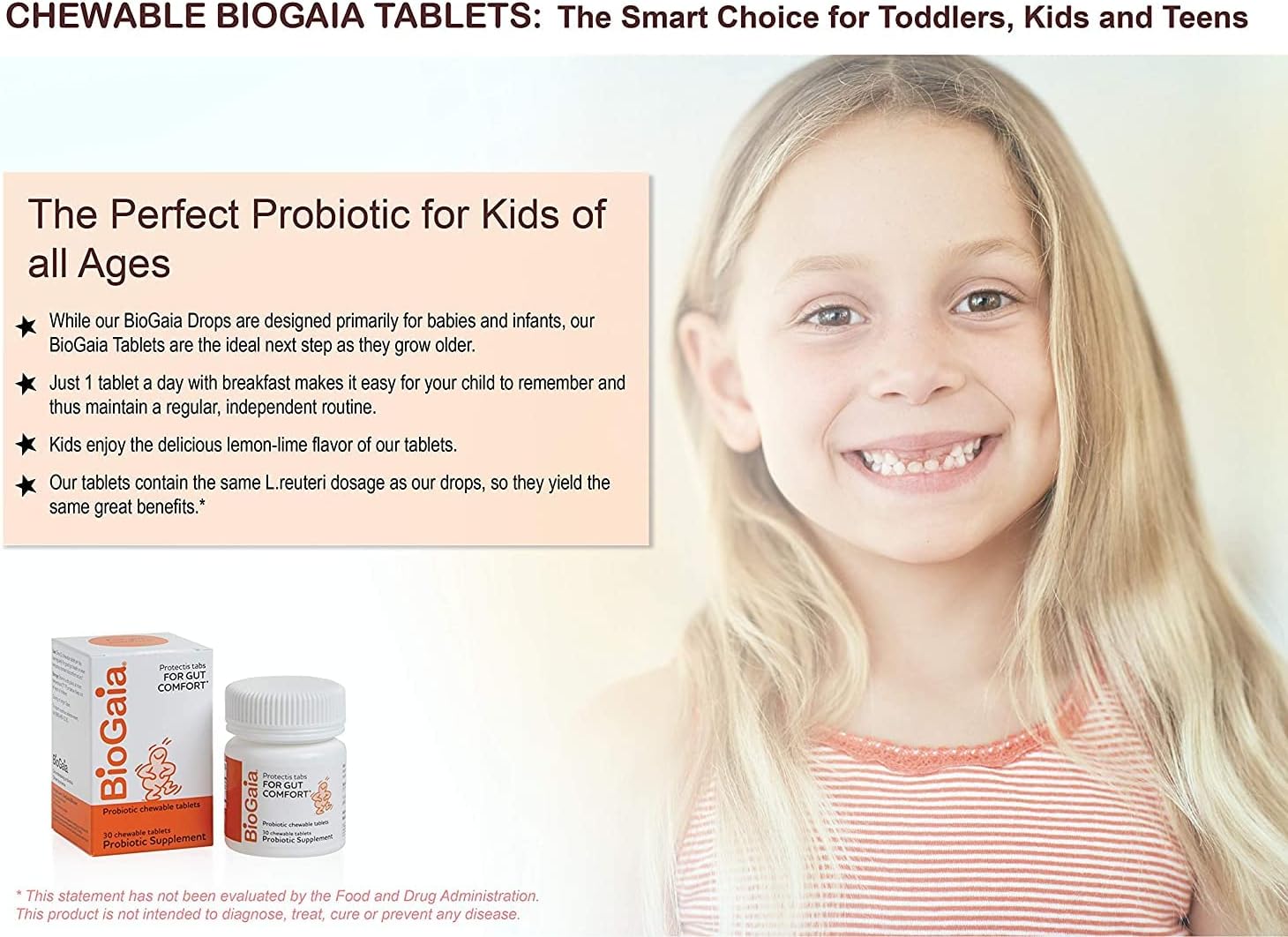 BioGaia Probiotic Chewable Tablets, 30 Count X1191