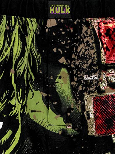 Marvel The Incredible Hulk Smash Comic Boxer Lounge Shorts G718571