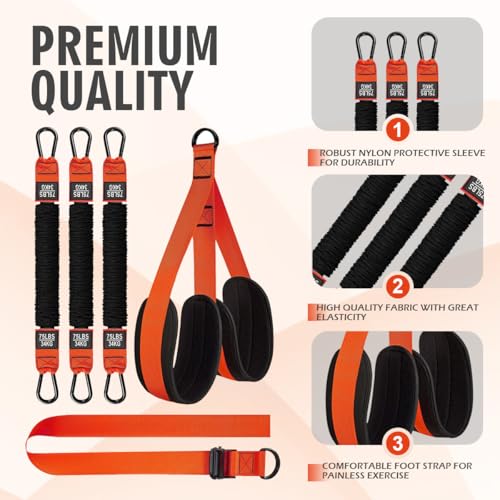LEEKEY Resistance Bands with Handles and Door Anchor for Home Workouts O73971