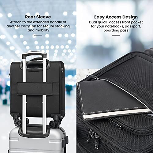 Coolife Underseat Carry On Luggage Softside Spinner Suitcase S899097