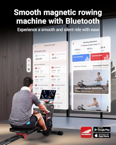 HARISON Magnetic Rowing Machine for Home, Bluetooth, 350 LB Capacity G291