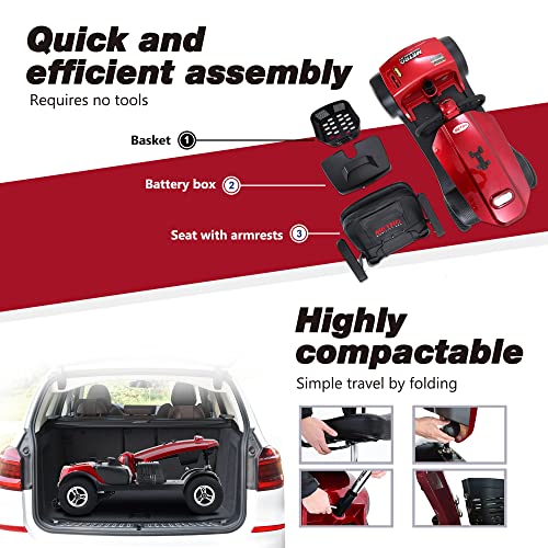 Outdoor Compact Foldable Mobility Scooter for Seniors and Adults F2779