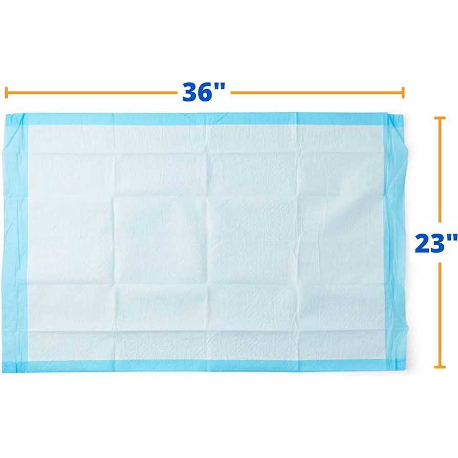 Medline Disposable Chucks Pads 23 x 36 inches Ultra-Light Absorbency J473895