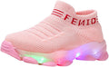 Girls Light Up Shoes Cocomelon Shoes Girls Light Up Shoes Paw Patrol Light Up Shoes Roller Shoes for Girls Baby Shoes (Pink, 2-2.5Years)