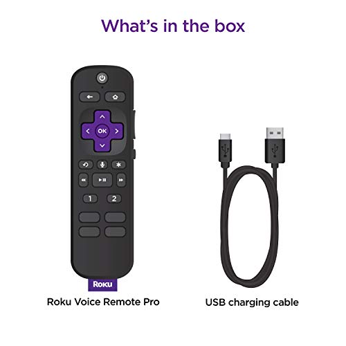 Roku Voice Remote Pro Rechargeable with Hands-free Voice Controls S922176