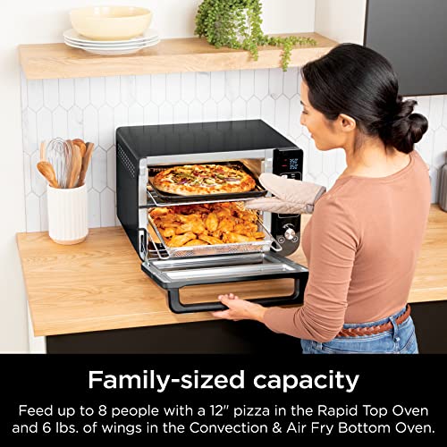 Ninja DCT451 12-in-1 Smart Double Oven with FlexDoor, Stainless Steel P340
