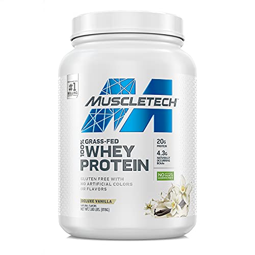 MuscleTech Grass Fed Whey Protein Powder, Triple Chocolate & Vanilla, 1.8 lbs Each S1373