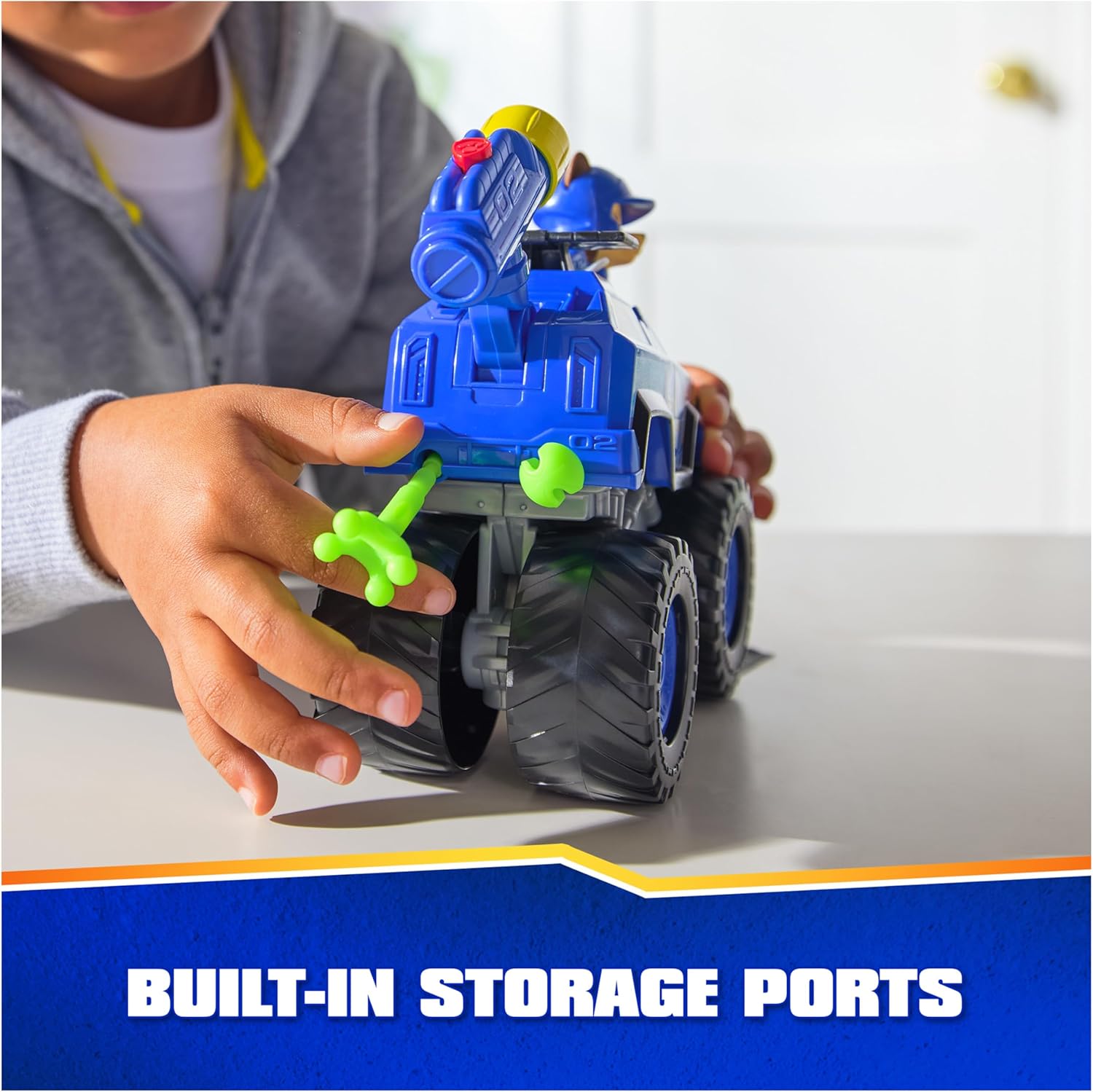 Paw Patrol Rescue Wheels Chase’s Cruiser Toy Truck with Projectile Launcher and Action Figure M1412