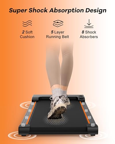 Walking Pad Under Desk Treadmill 2.5HP Quiet Brushless with Remote & App Control E649