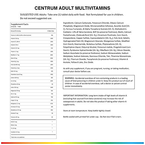 Centrum Adult Multivitamin Supplement with Vitamin D3, 200 Count U26086