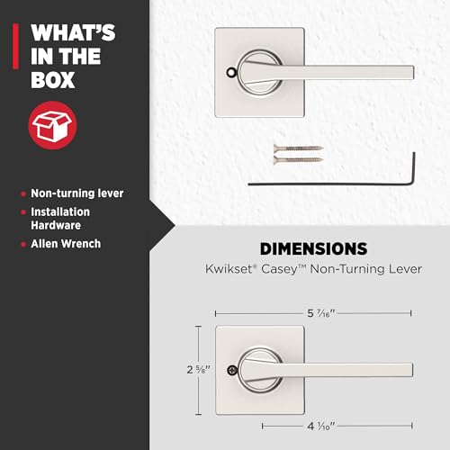 Kwikset Casey Interior Privacy Door Handle with Lock 10 Pack, Matte Black G103018