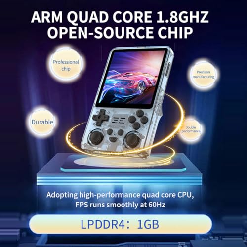 RGB20SX Handheld Game Console, 4 Inch IPS Screen, 16+256G Linux Retro Gaming Player E47018