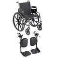 Invacare Tracer SX5 Wheelchair for Adults Everyday Folding 22 Inch Seat Padded Legrests & Desk Arms