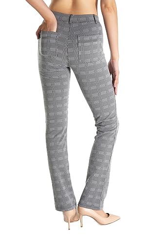 Yogipace Women's Straight Leg Yoga Dress Pants with Belt Loops H62689