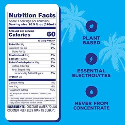 C2O Original Coconut Water 10.5 FL OZ (24 Pack) H215
