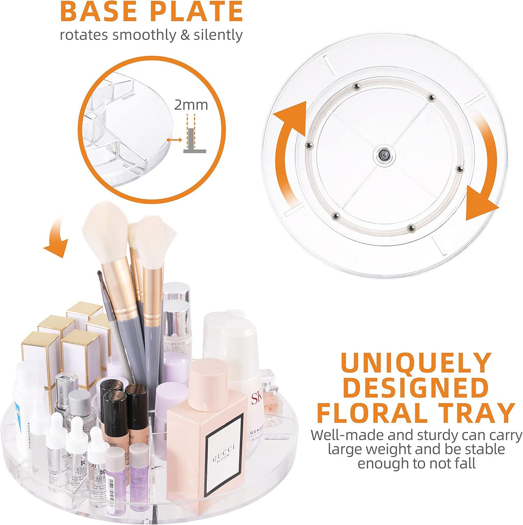 Peyton Makeup Organizer 360 Rotating 8-Layer Clear Storage Display Case A116