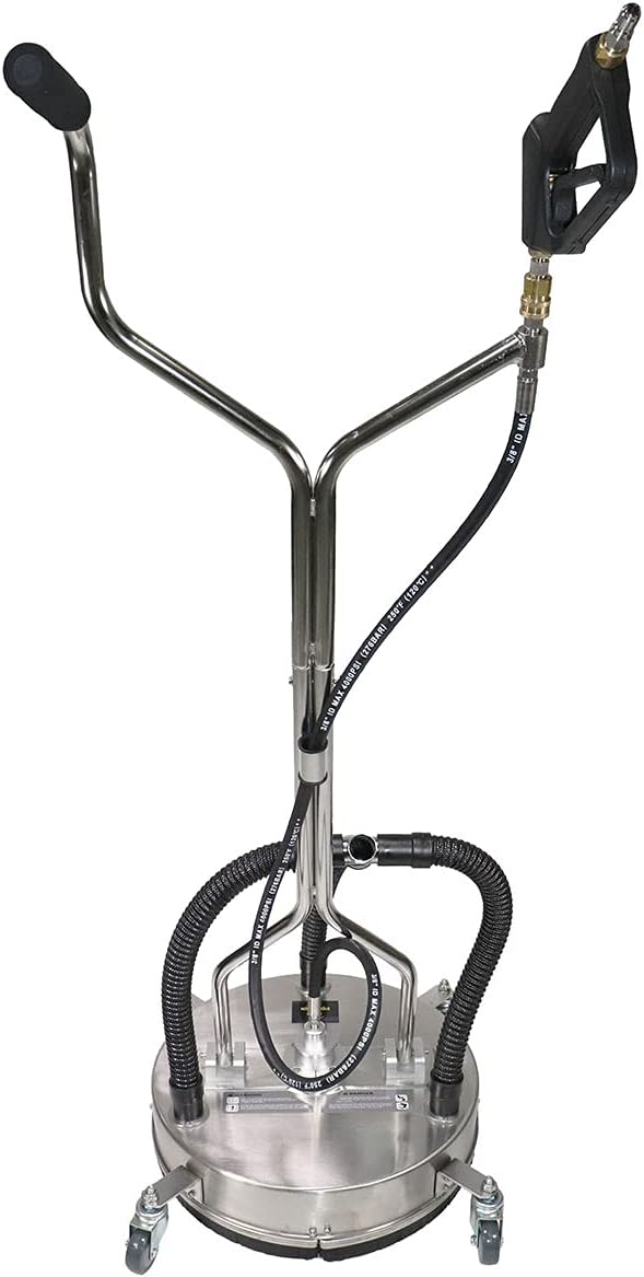 21" Stainless Steel Surface Cleaner with Vacuum Port and Wand Y7292