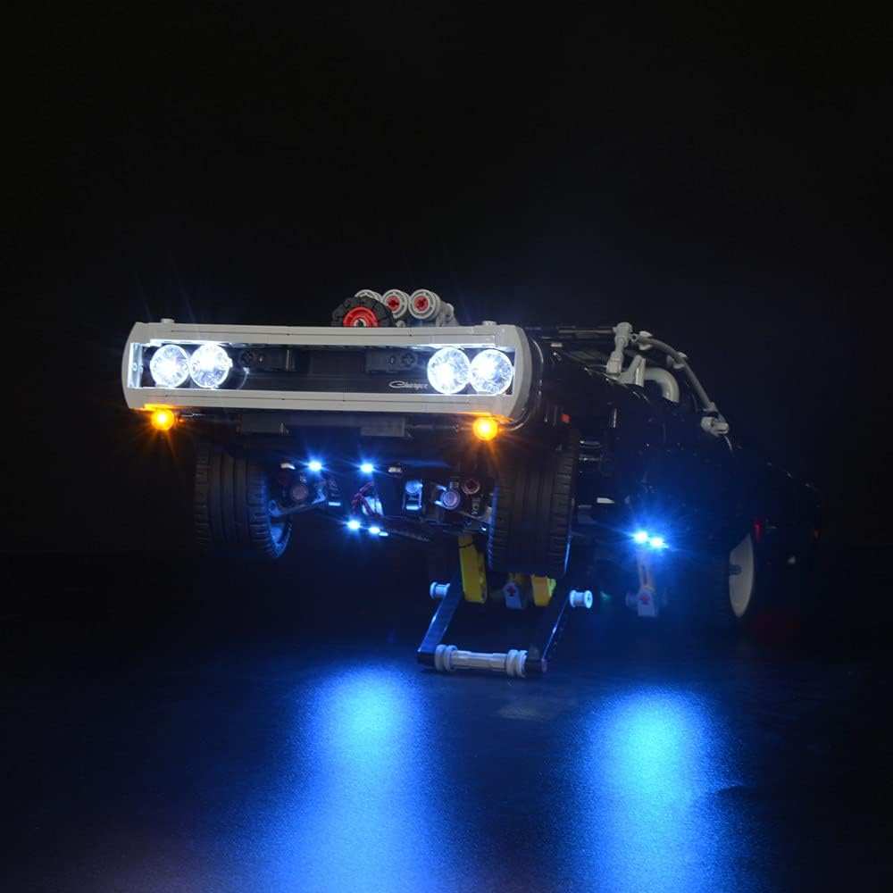Kyglaring LED Lighting Kit for Technic Fast & Furious Dom's Dodge Charger Lego 42111 G59628