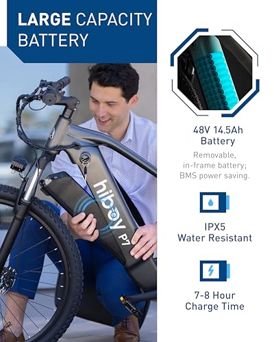 Hiboy P7 Electric Bike for Adults, 800W Peak Motor, 27.5" Mountain Ebike T718