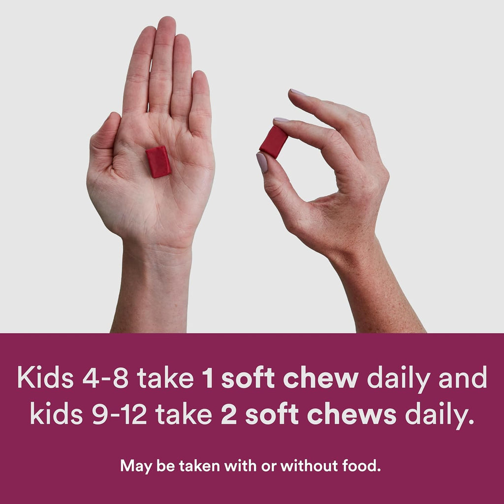 SmartyPants Kids Mineral Chews Magnesium Citrate & Calcium Supplement, 60 Count C266