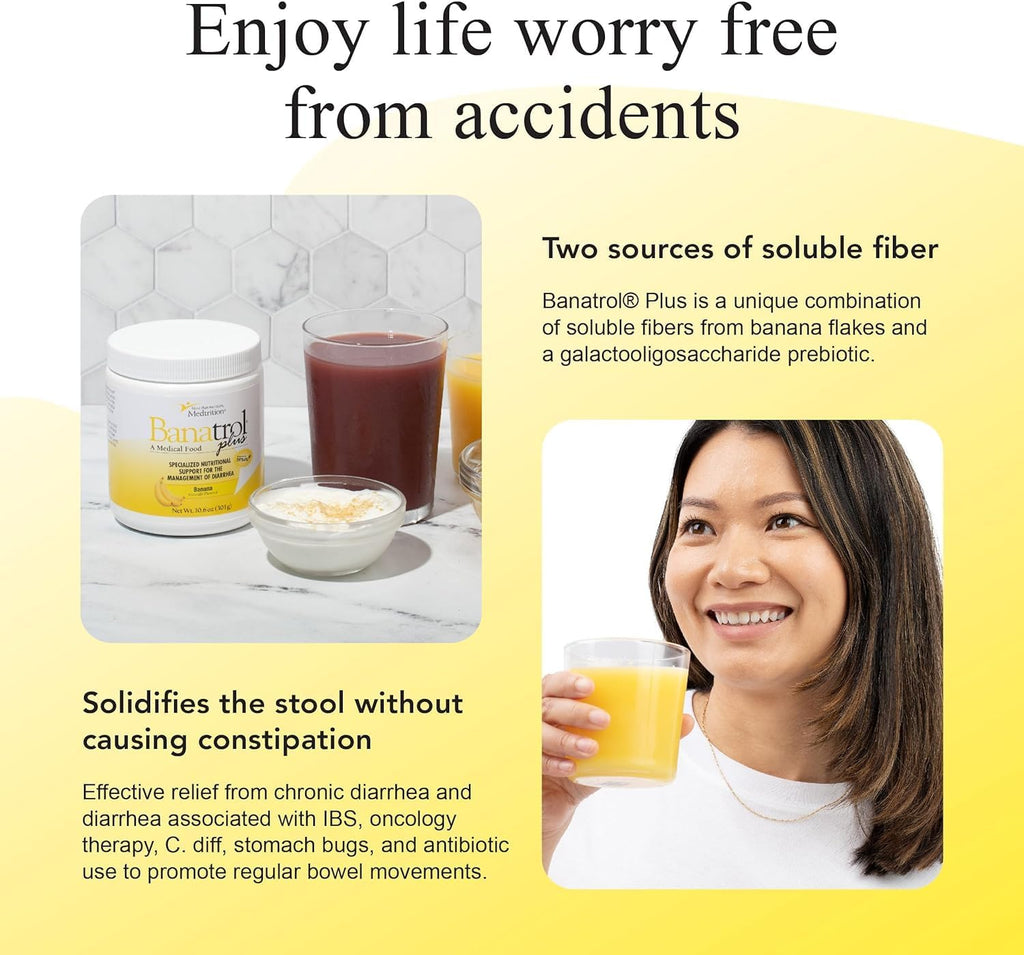 Medtrition Banatrol® Natural Anti-Diarrheal with Prebiotics, 90 Servings (Pineapple) R468
