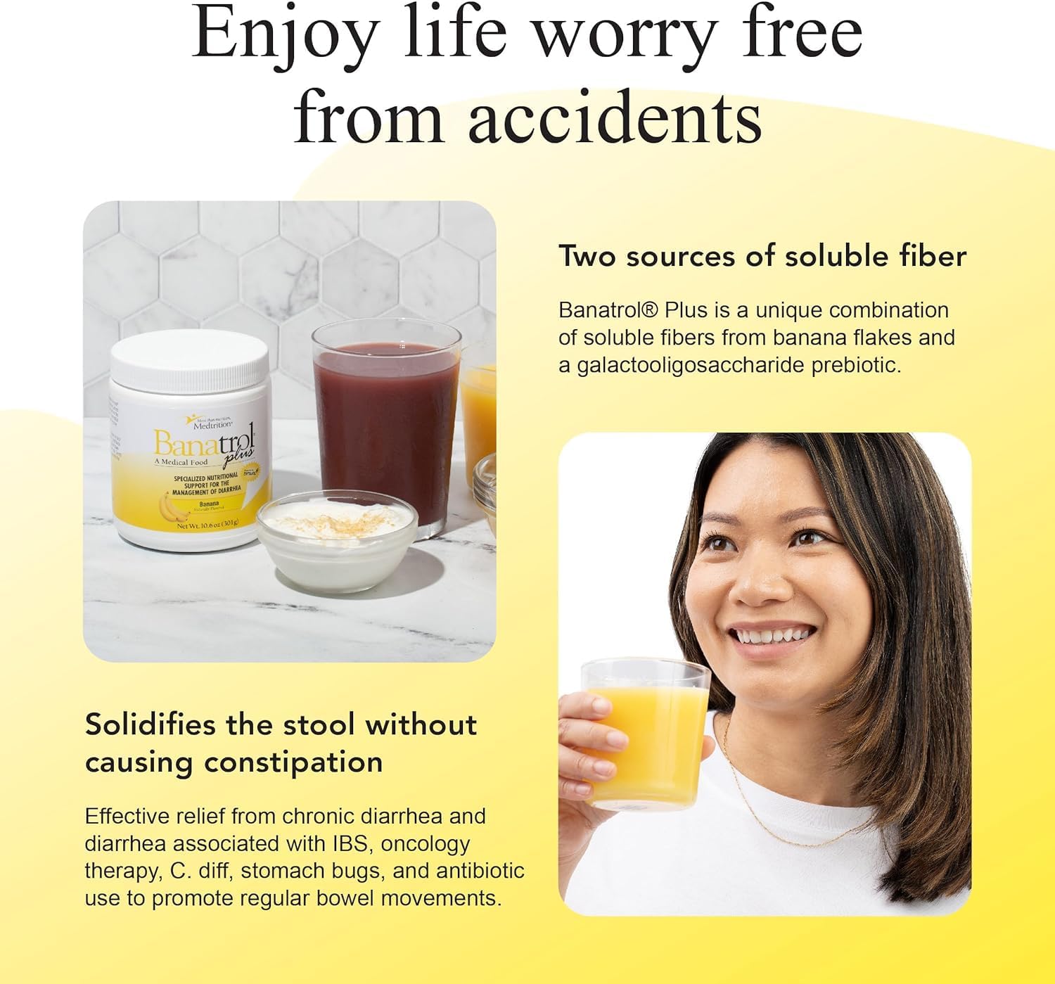 Medtrition Banatrol® Natural Anti-Diarrheal with Prebiotics, 90 Servings (Pineapple) R468