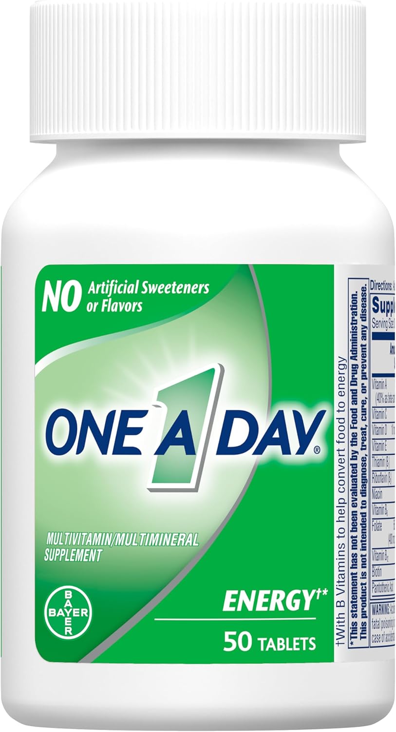 One A Day Energy Multivitamin with Caffeine, 50 Tablets D234827