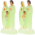 2 Pcs Desktop Decorations Home Luminous Ornament Church Statue Baby