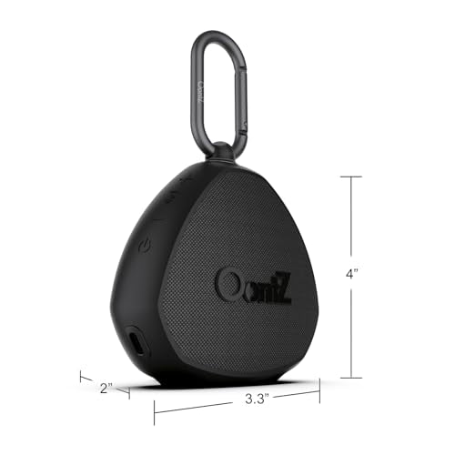 OontZ Angle 3 Portable Bluetooth 5.4 Speaker, IPX5 Water-Resistant, Black V1239