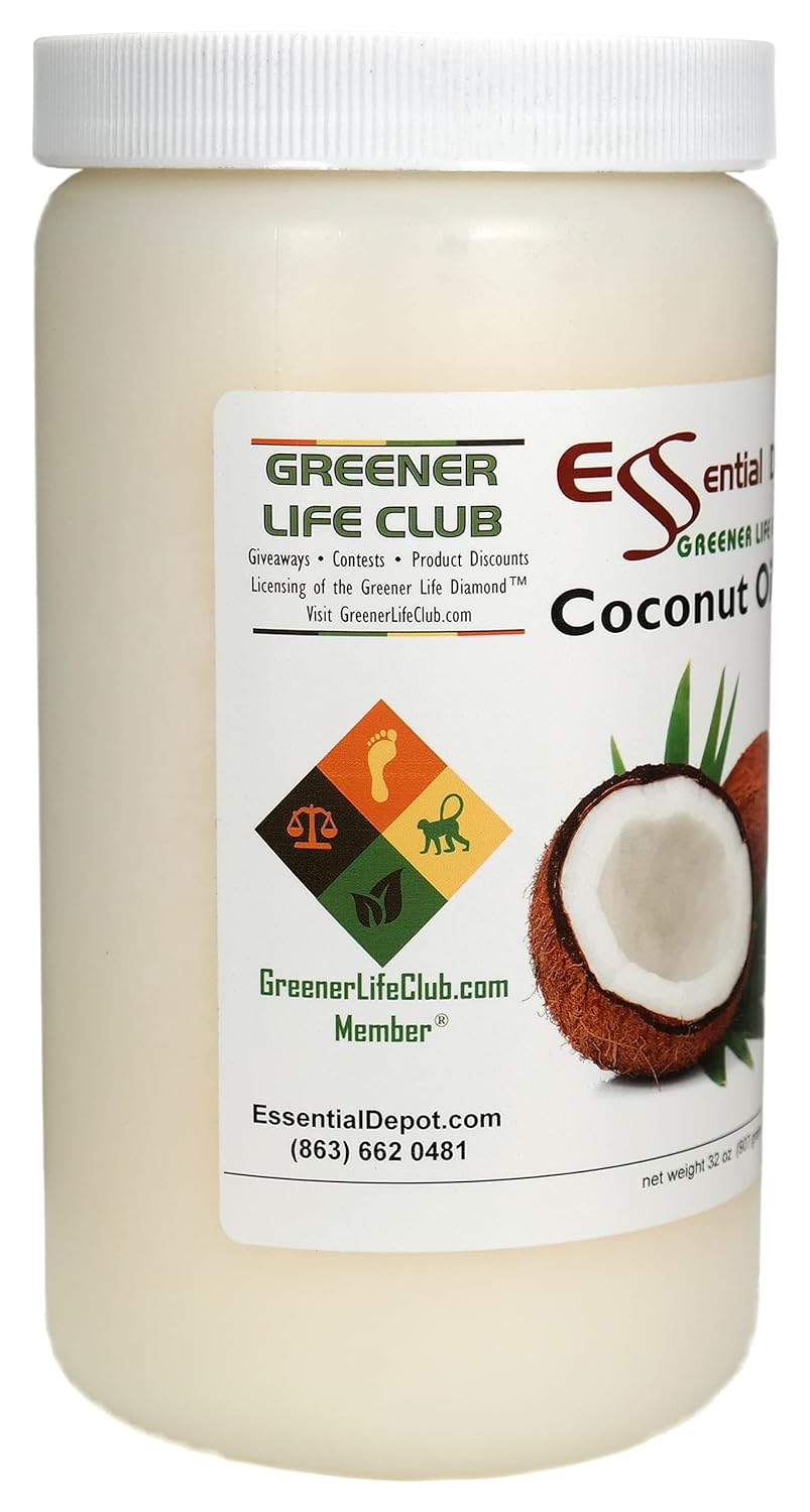 Coconut Oil 32 oz Food Grade HDPE Container S27839