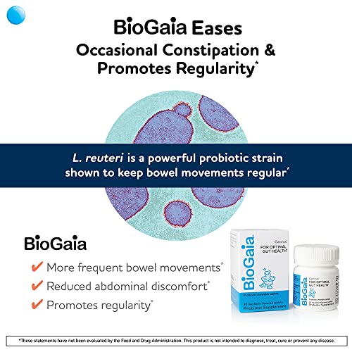 BioGaia Gastrus Chewable Tablets, Adult Probiotic, 30 Count J193640