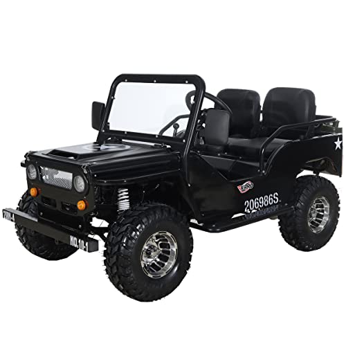 X-PRO Ranger 125 125cc Go Kart with 3-Speed Semi-Automatic Transmission, 18" Aluminum Wheels, LED Headlights, Army Green A8993